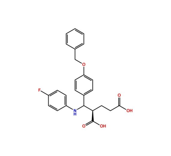Ezetimibe Impurity ((2R,3S)-2-[(4-Benzyloxyphenyl)-4-(4-Fluorophenylamino)Methyl]Pentanedioic Acid)
