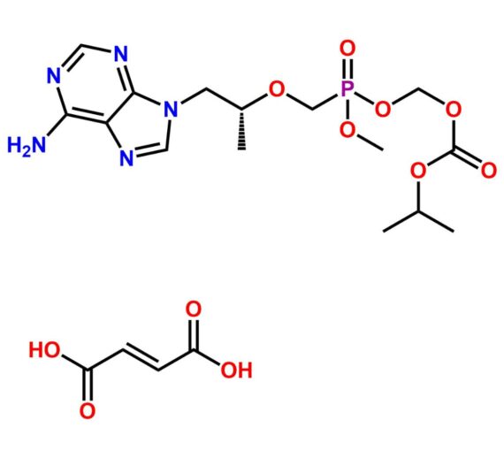 Mono-POC Methyl Tenofovir Fumarate (Mixture of Diastereomers)